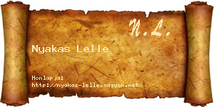 Nyakas Lelle névjegykártya